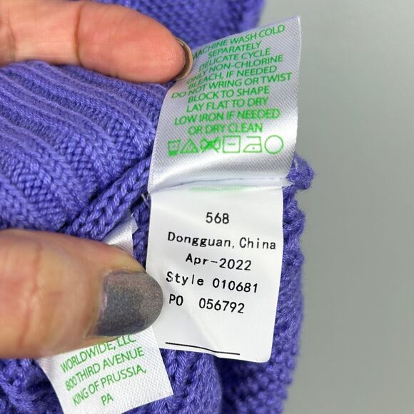 NWT Lilly Pulitzer Evanie Knit Tank Top Sweater Shirt Mystical Purple Violet L - Picture 13 of 13